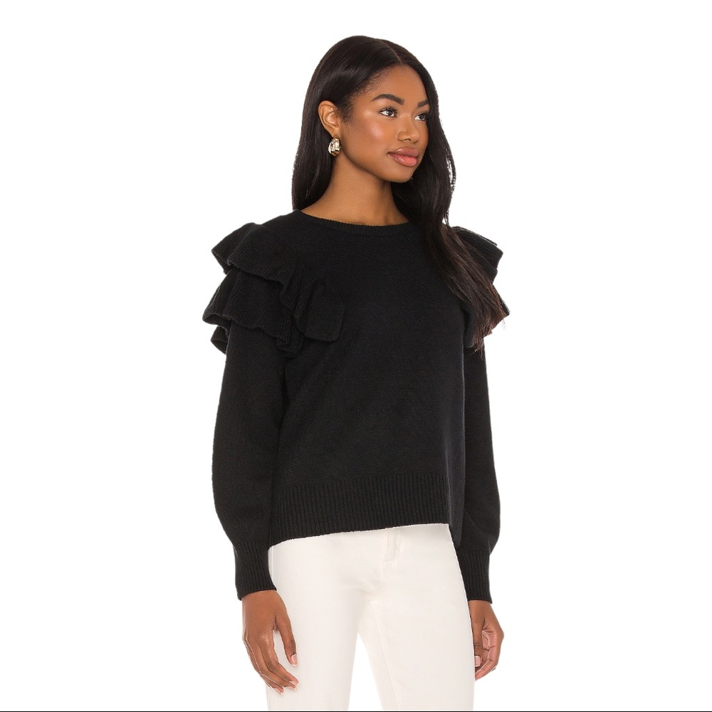 NWT 1.STATE Ruffled Sweater - Picture 2 of 3